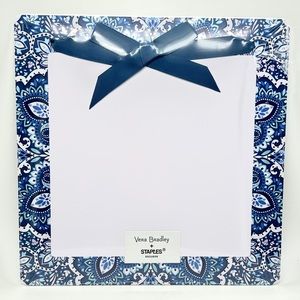 Vera Bradley Bon Bon Medallion Blue Paisley Dry Erase Board with Hanging Ribbon